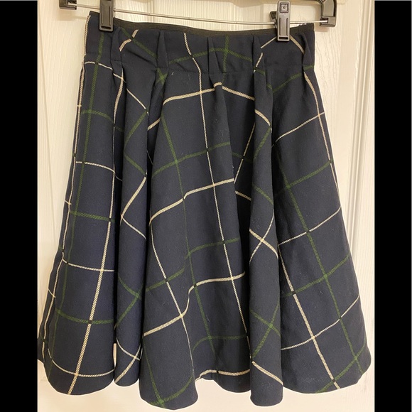 Zara Dresses & Skirts - Zara Basic Blue Yellow Plaid Polyester Mini Skirt Elastic Waist 18” Size Small